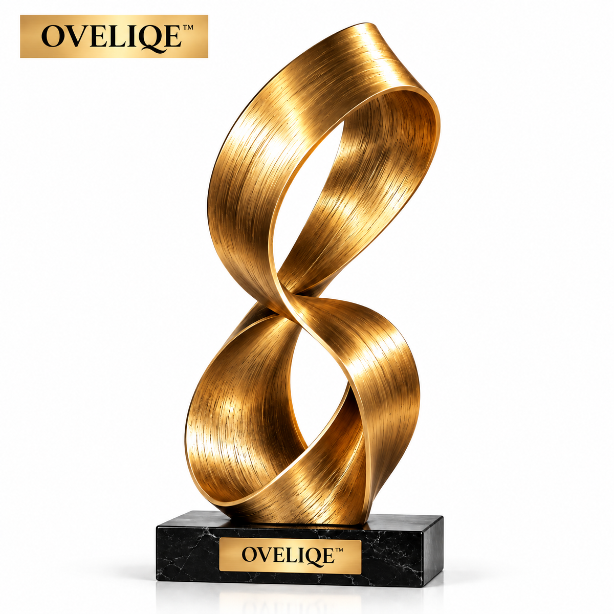 OVELIQE™ Gilded Drift Ribbon Sculpture