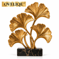 OVELIQE™ Golden Crown Ginkgo Tree Sculpture - Plant-gold-plated Leaf Desktop Decoration