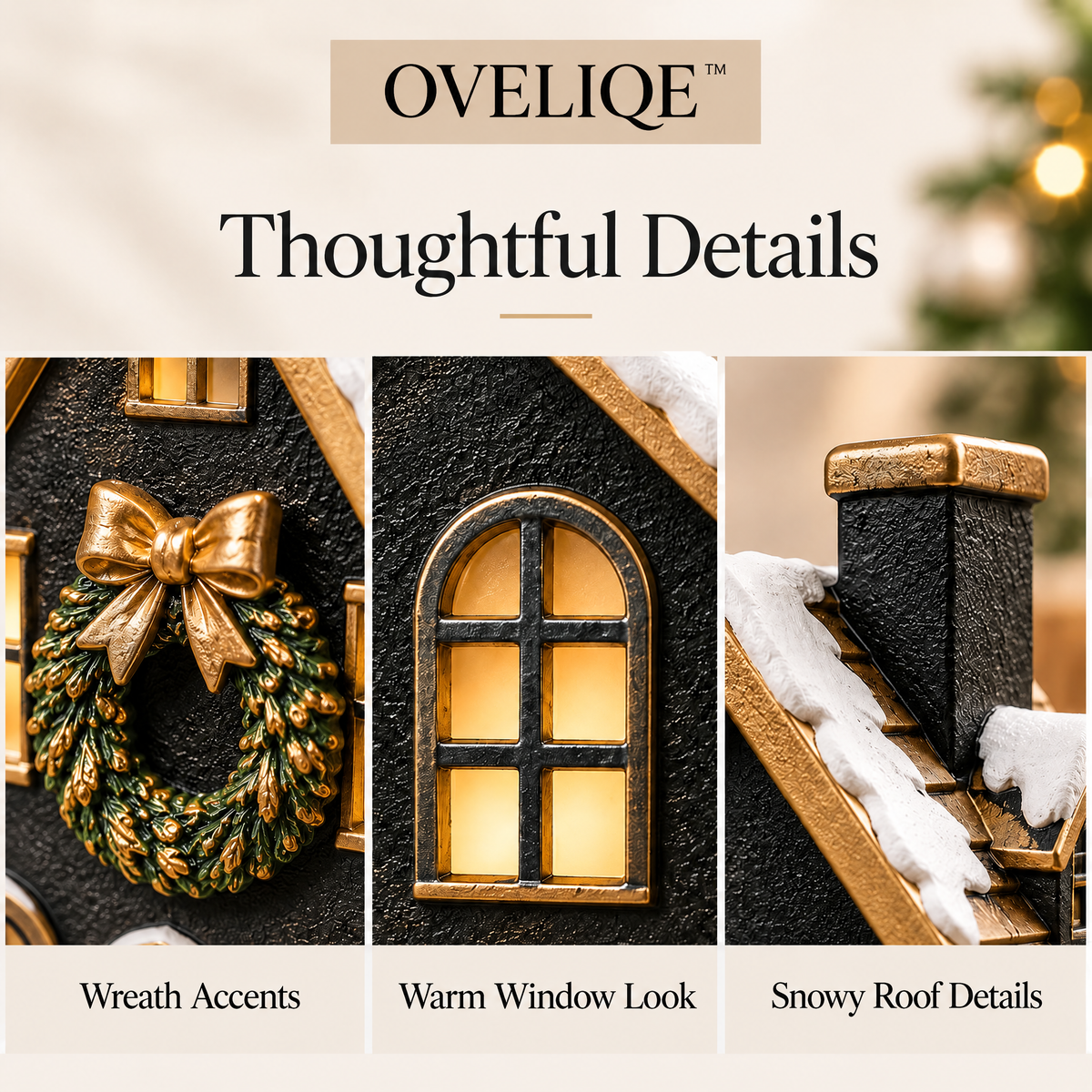 OVELIQE™ Midnight Village Christmas Trio