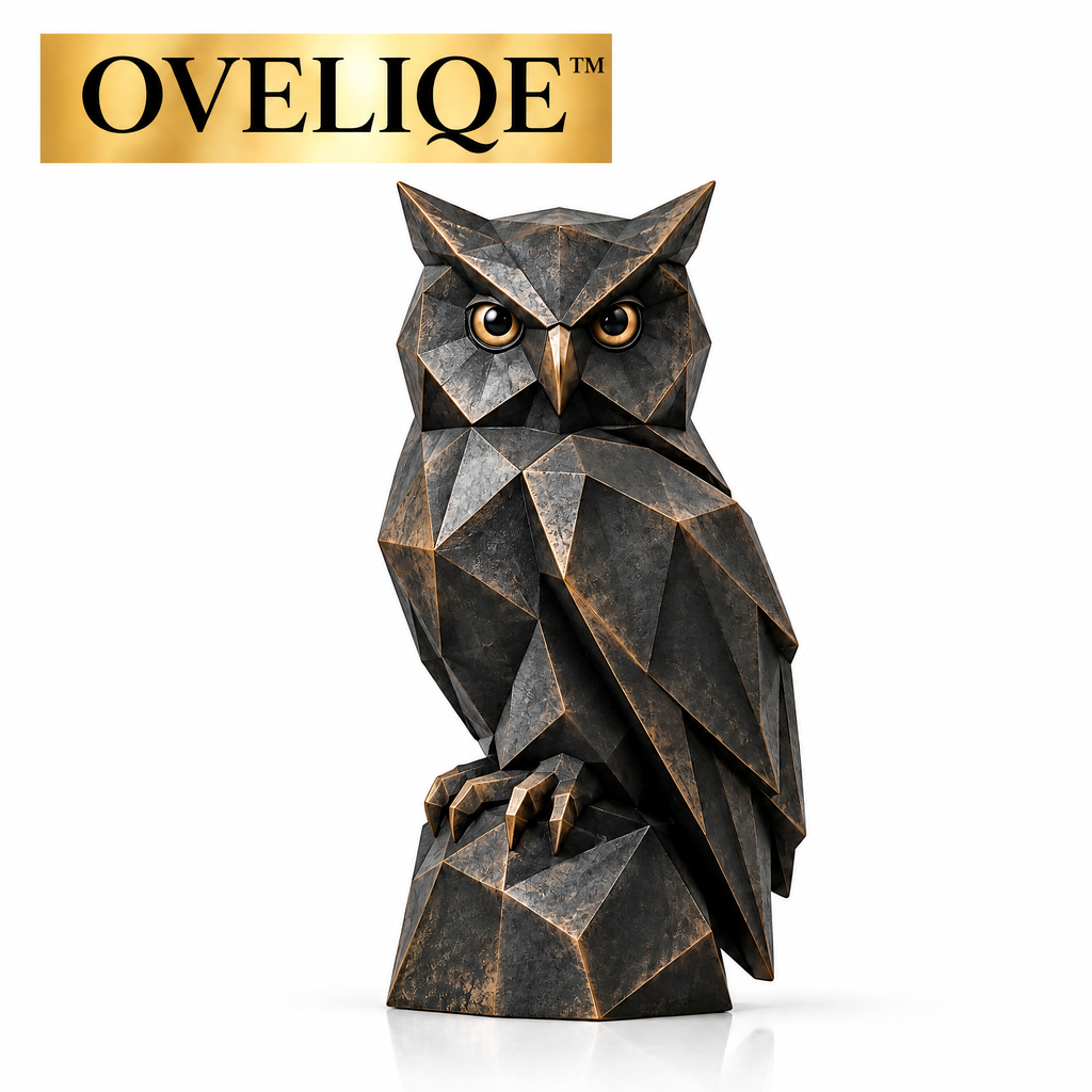OVELIQE™ Nightwing Faceted Owl