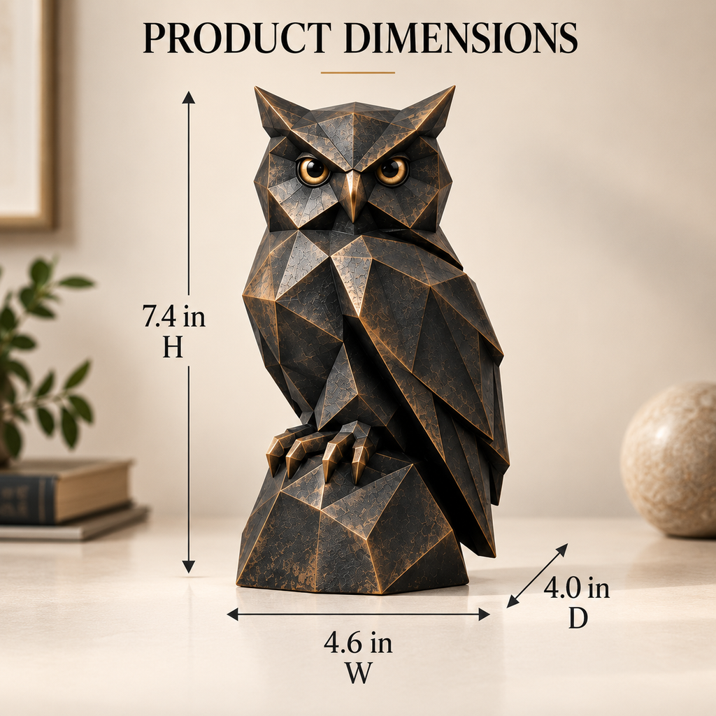 OVELIQE™ Nightwing Faceted Owl