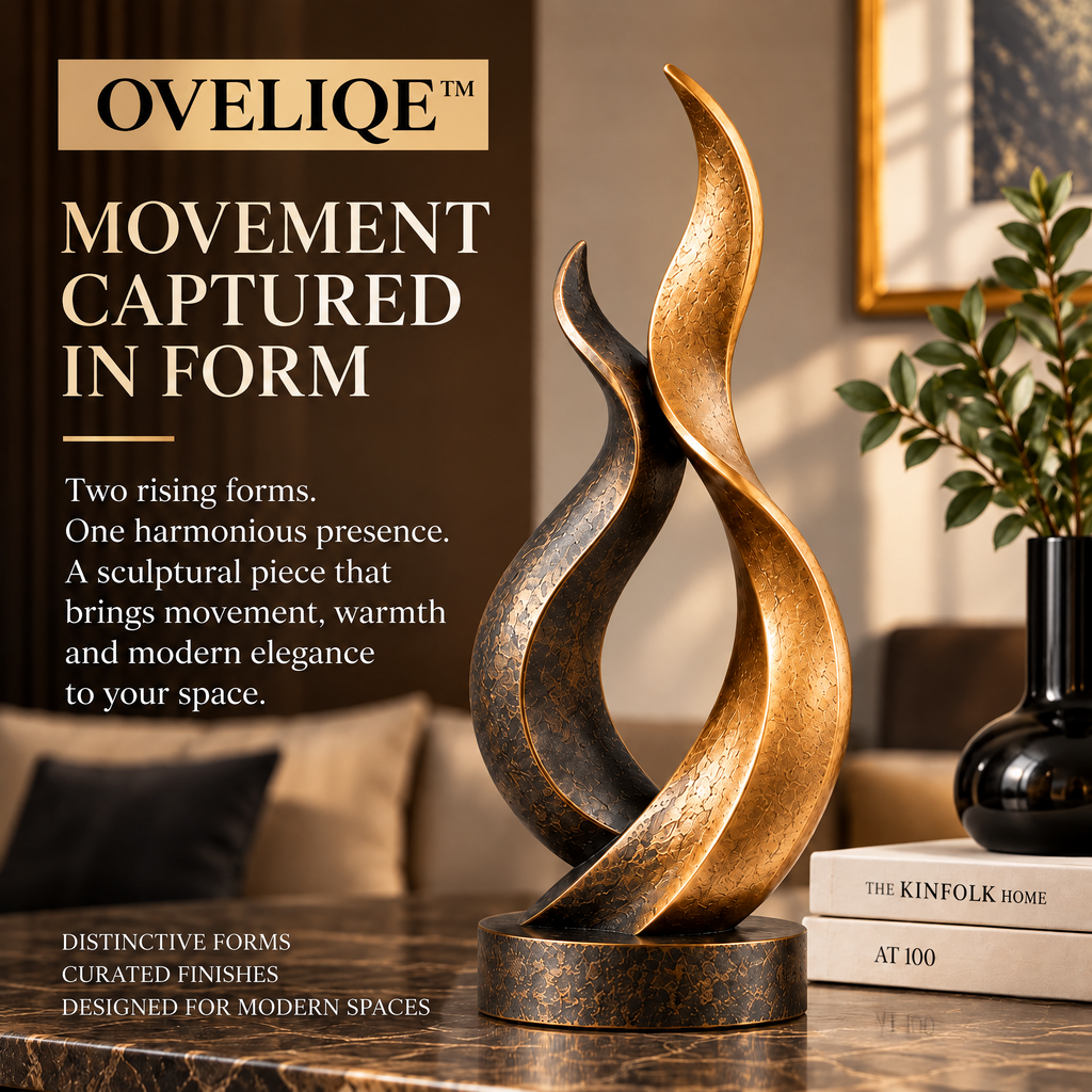 OVELIQE™ Aureline Twin Flame Sculpture