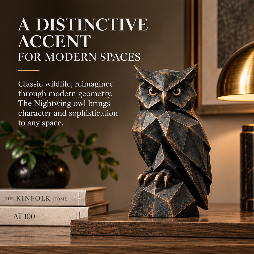 OVELIQE™ Nightwing Faceted Owl