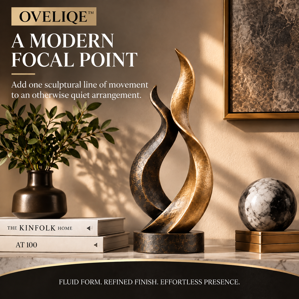 OVELIQE™ Aureline Twin Flame Sculpture